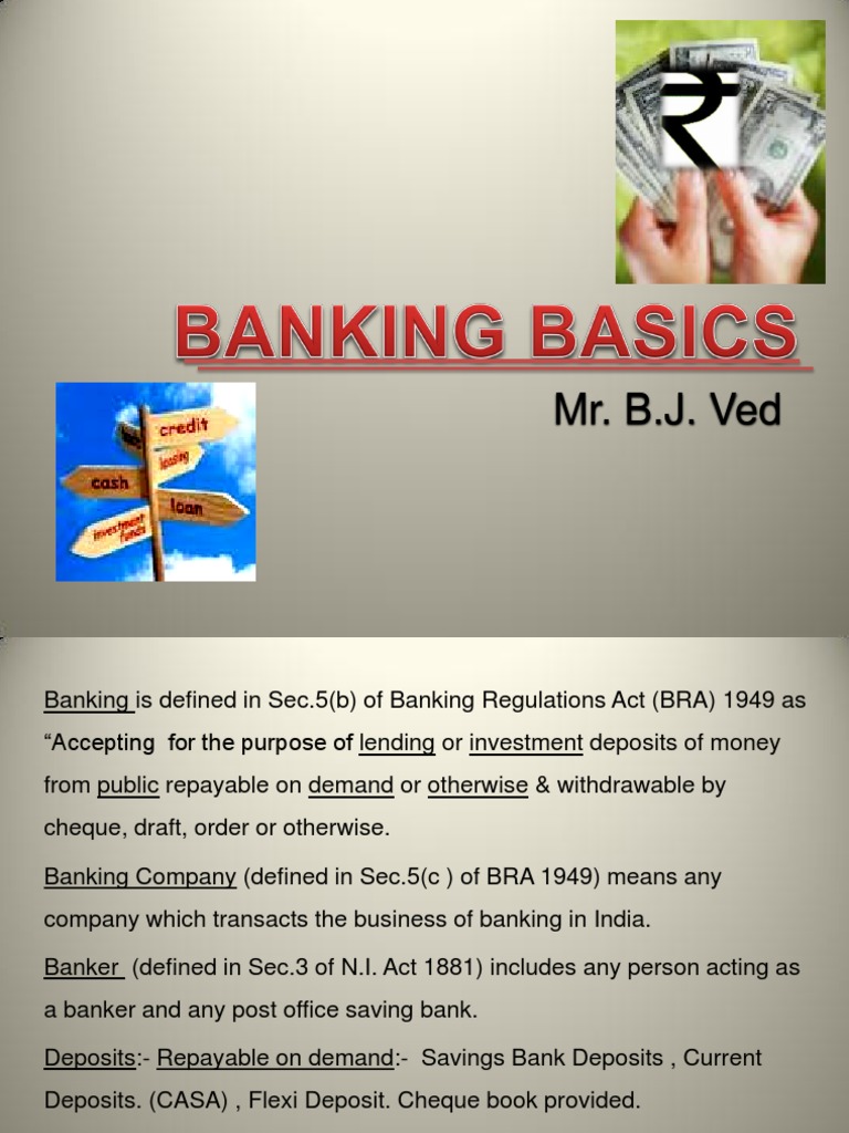 Banking Basics Pdf Deposit Account Banks