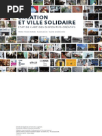 CITE DU DESIGN - Création Et Ville Solidaire: Etat de L'art Des Dispositifs Créatifs