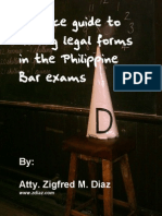A Dunce Guide To Writing Legal Forms For The Bar Exams 2009 Edition