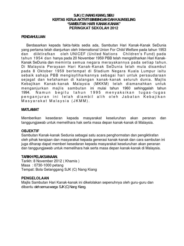 Hari Kanak Kanak Pdf