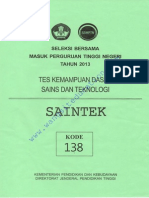 [Www.wangsiteducation.com]SAINTEK 138