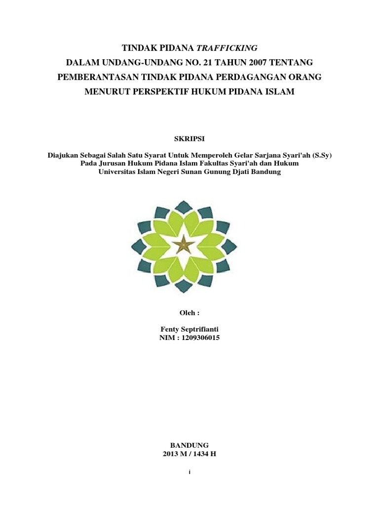 Contoh Skripsi Normatif Hukum Pidana
