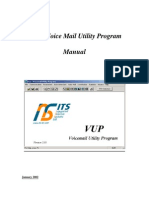 VUP - Voice Mail Utility Program Manual: January 2002