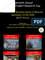 University of Maryland School of Medicine September 27/28, 2005 MSTF Atrium