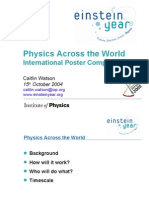 Physics Across The World: International Poster Competition