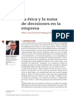 La Etica y La Toma de Decisiones en La Empresa