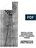 Aermotor Wildmill Corp., Installation Instructions 4 Post Standard Tower
