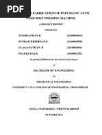 Design and Fabrication of Pneumatic Auto Feed Spot Welding Machine