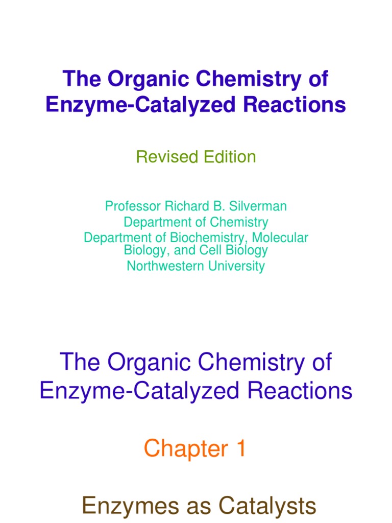 The Organic Chemistry of EnzymeCatalysed Reactions PDF Active Site