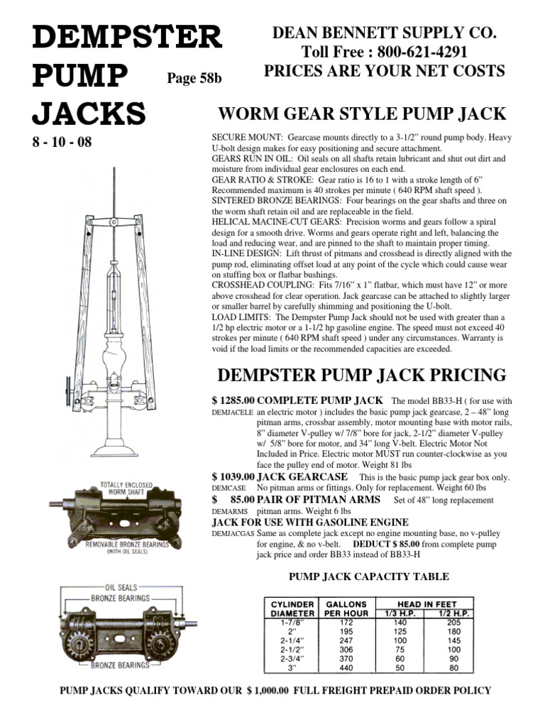 AERMOTOR Windmill Catalog Page58b | PDF | Gear | Engines