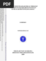 Download Dampak Desentralisasi Fiskal Terhadap Kemiskinan Dan Ketahanan Pangan Di Wilayah Provinsi Jawa Barat by Ayunning Tieas SN232610652 doc pdf