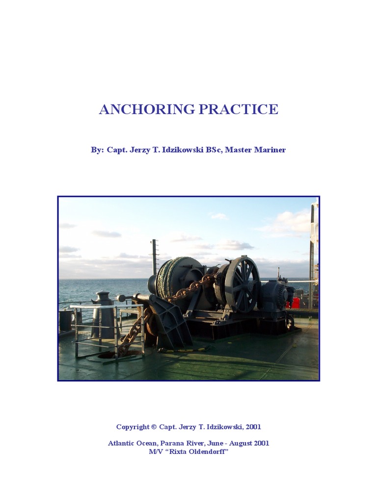 Anchoring Practice PDF Anchor Rudder