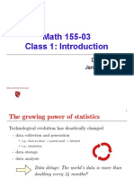 Math 155-03 Class 1: Introduction: David Shuman January 27, 2014