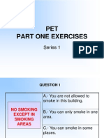 PET Part One Exercises: Series 1