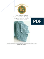 Free Knitting Pattern Lion Brand® Cotton-Ease® (New) Diagonal Comfort Blanket