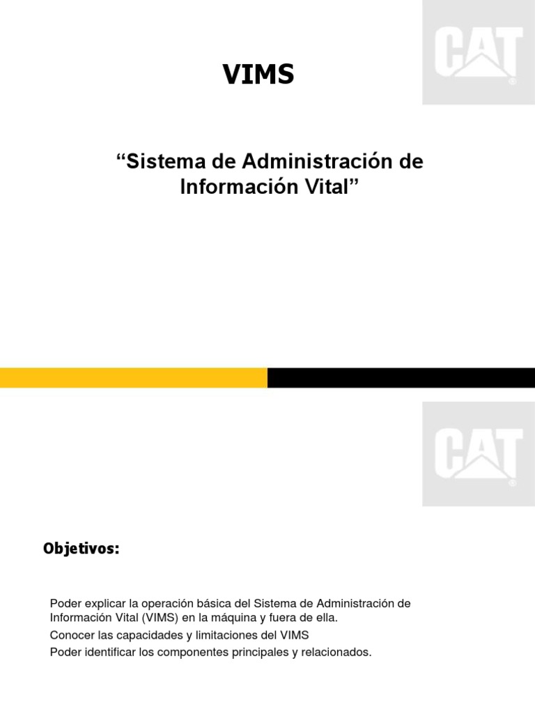 Funcionamiento del Sistema VIMS CAT | PDF | Electrónica | Transmisión ...