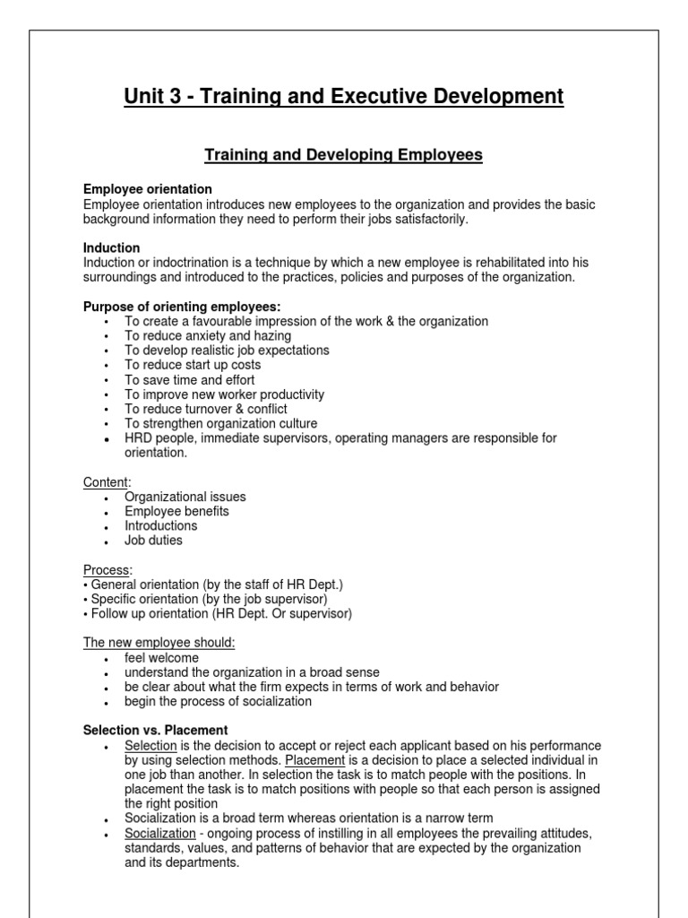 Executive Development Training Methods | PDF | Employment | Knowledge