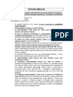 Estudo Bíblico 02 - Expiritualidade Saudável - Interior e Exterior