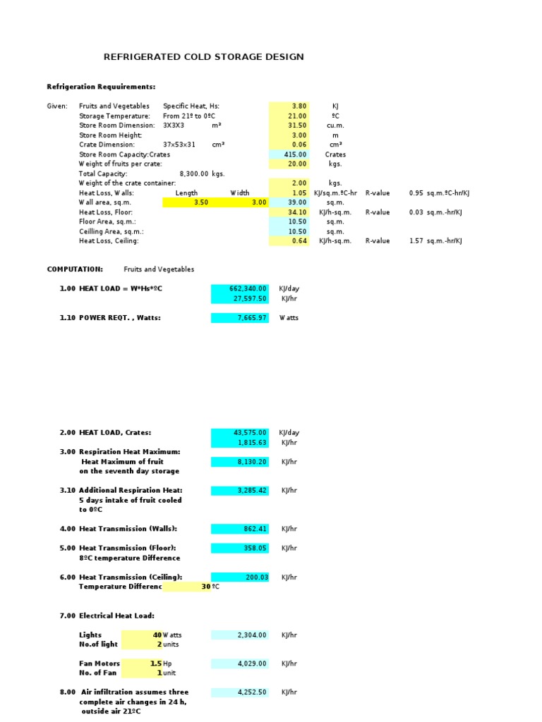 Refrigerated Cold Storage Design2 | PDF | Business