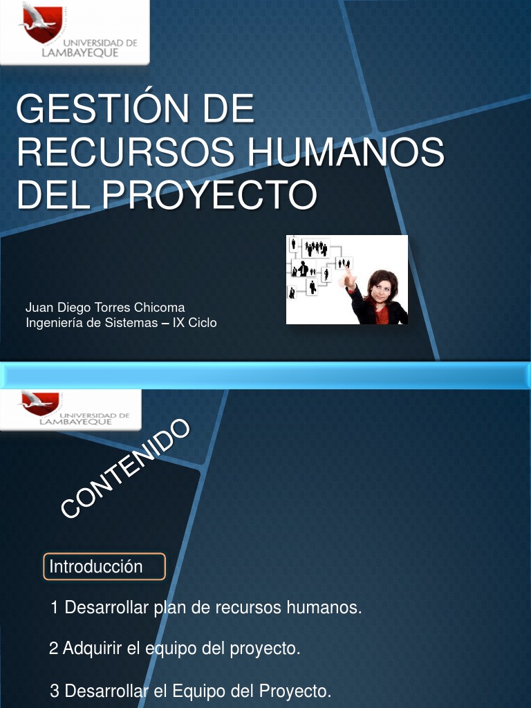 Gestión de Recursos Humanos Del Proyecto | PDF | Gestión de recursos ...