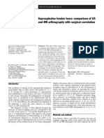 Supraspinatus Tendon Tears: Comparison of US and MR Arthrography With Surgical Correlation