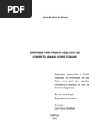 Diretrizes Para Projeto de Blocos de Concreto Armado Sobre