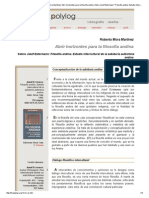 Polylog _ Bibliografía _ Reseñas _ Roberto Mora Martínez_ Abrir Horizontes Para La Filosofía Andina. Sobre Josef Estermann_ _Filosofía Andina