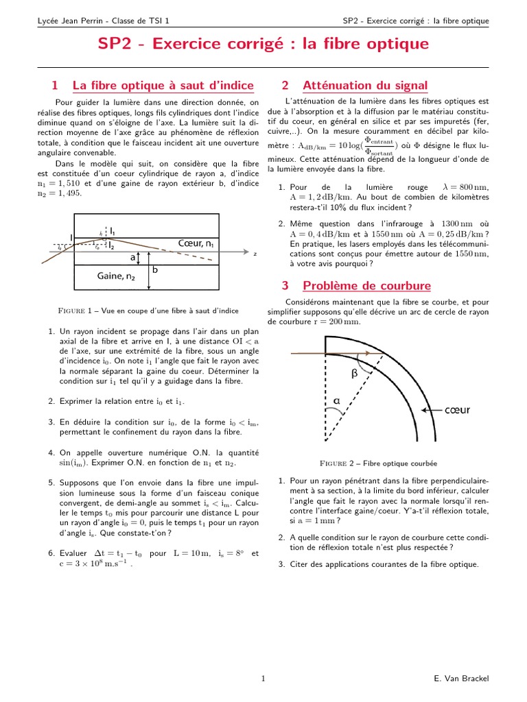 02 La Fibre Optique | PDF | Atténuation | Fibre optique