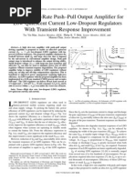 A High Slew-Rate Push-Pull Output Amplifier For Low-Quiescent Current Low-Dropout Regulators With Transient-Response Improvement