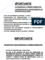 Resultados Examen de Admisión 2014