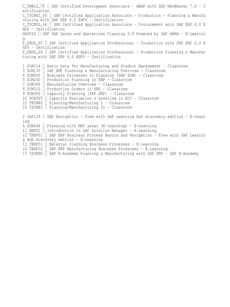 SAP Certification & Training Guide | PDF