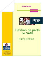 Cession de Parts de SARL Régime Juridique