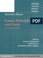 Giordano Bruno, Richard J. Blackwell, Robert de Lucca, Alfonso Ingegno Giordano Bruno Cause, Principle and Unity and Essays on Magic 1998