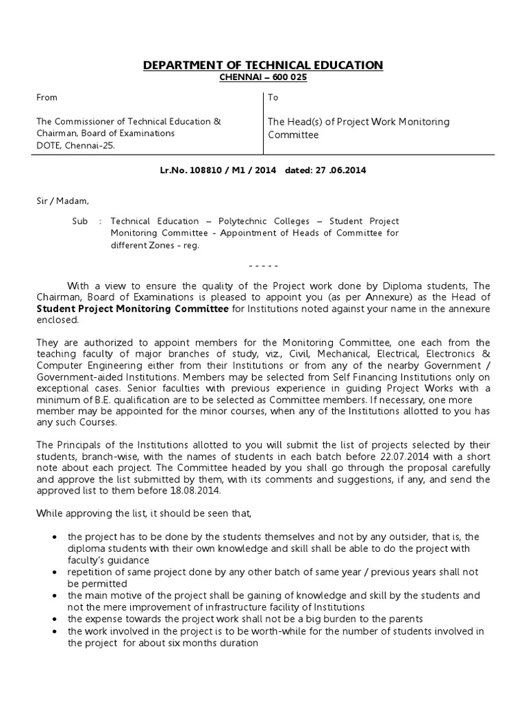 Project Monitoring Committee 2014-15 | PDF | Vocational Education ...