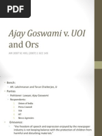 Ajay Goswami V UOI