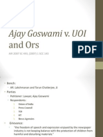 Ajay Goswami V UOI