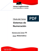 Tema 01 - Sistemas de Numeracion