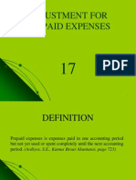 Adjustment Prepaid Expenses