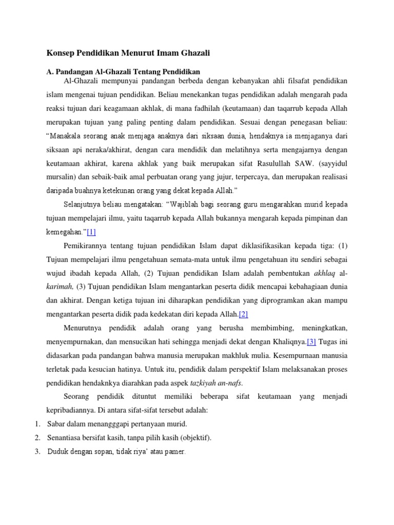 Konsep Etika Menurut Imam Al Ghazali Ushuludin Faculty