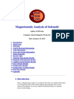 Magnetostatic Analysis of Solenoid: Author: Emworks Company: Electromagnetic Works Inc Date: January 25, 2012