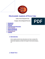Electrostatic Analysis of Power Line: Author: Electromagneticworks Company: Electromagneticworks Inc