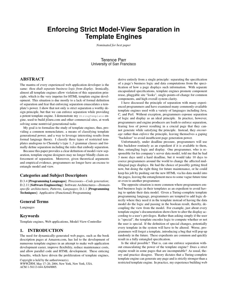 MVC Templates | PDF | Java Server Pages | Java Servlet