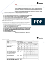 Ejemplo de Un Programa de Mantenimiento