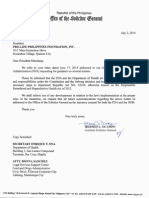 Office of The Solicitor General Reply For DOH & FDA On IUD 02 July 2014