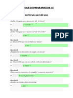 Lenguaje Programacion III - Autoevaluación