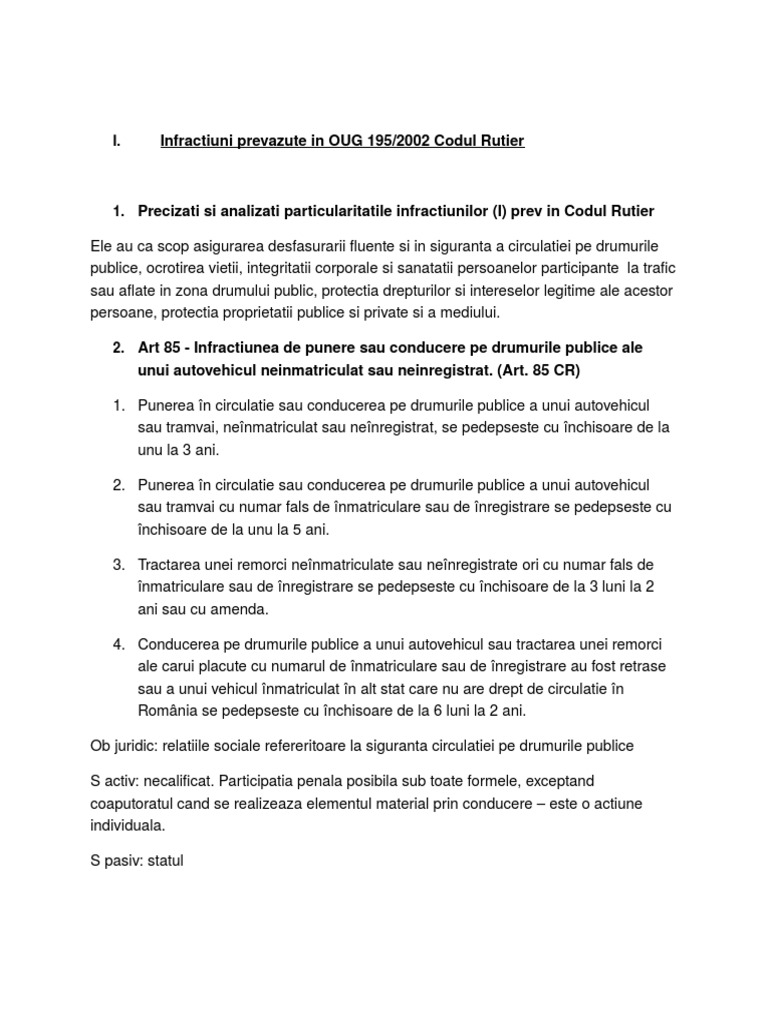 Infractiuni Prevazute in Legi Speciale | PDF