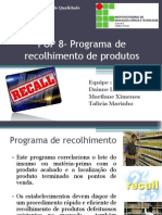 Programa de Recolhimento de Produtos - Trabalho