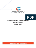 Electrodo Selectivo de Cobre: Manual Del Usuario