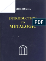 (Imre Ruzsa) Introduction To Metalogic With An AP