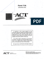 ACT - 2012 December Form 71A